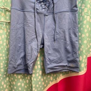 Alo yoga glitter blue biker shorts